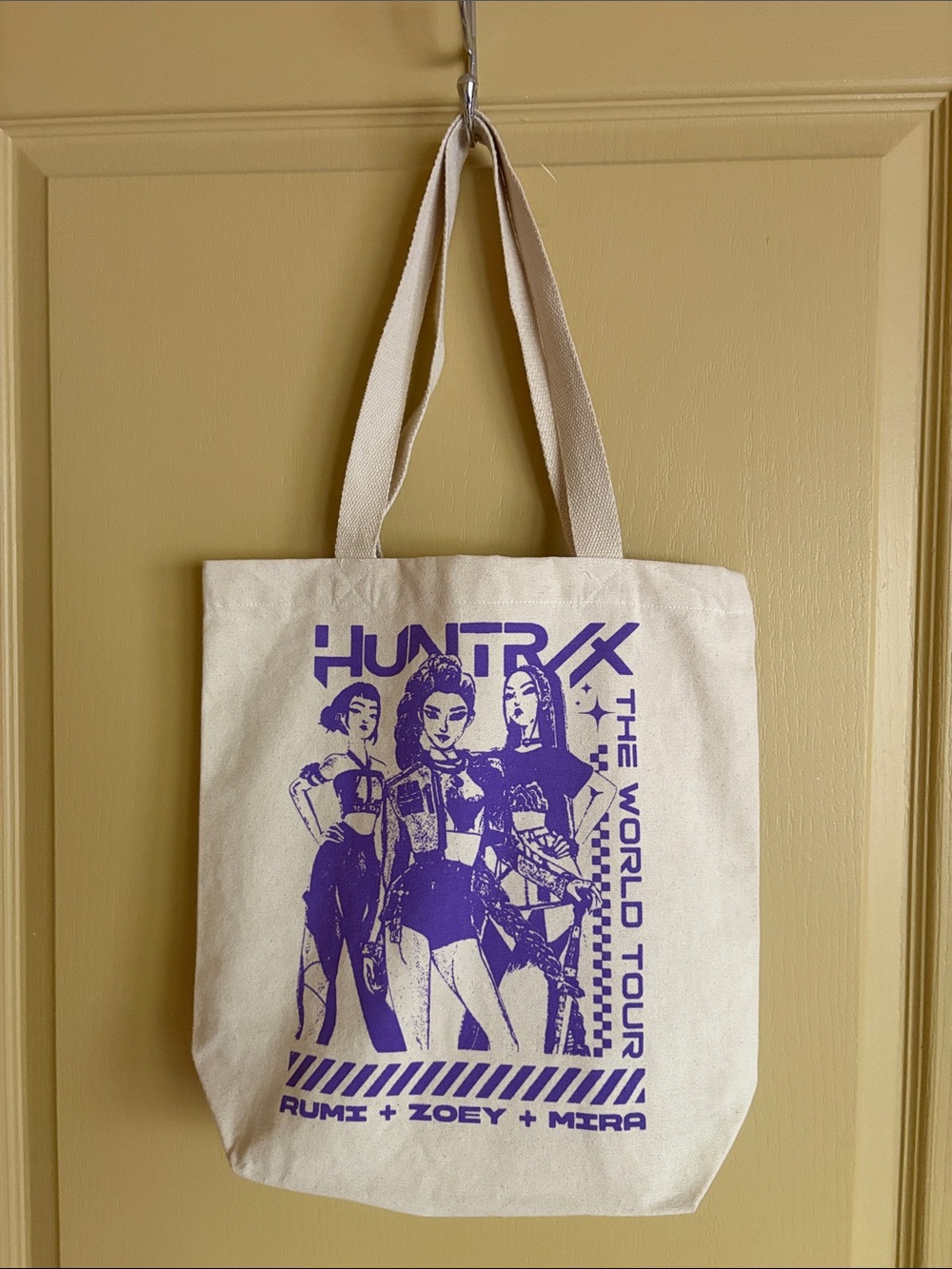 Purple Huntrix Graphic Canvas Tote Bag - Women Bags